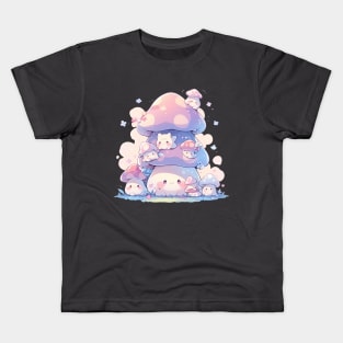 Mushroom Wonderland: Adorable Fungi Fantasy Delight Kids T-Shirt